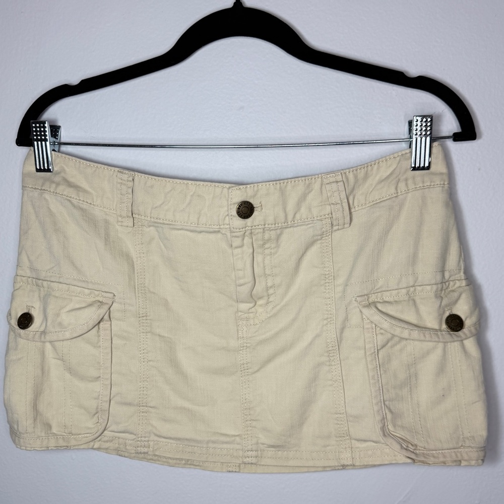 BDG Cream Cargo Mini Skirt Utility Y2K Cotton Size‎ Medium